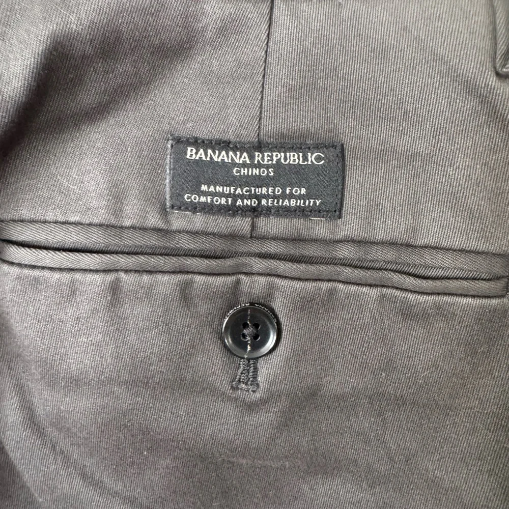 Banana Republic Aiden Slim Fit Chino Pants Men's Size 30x28 Gray Performance